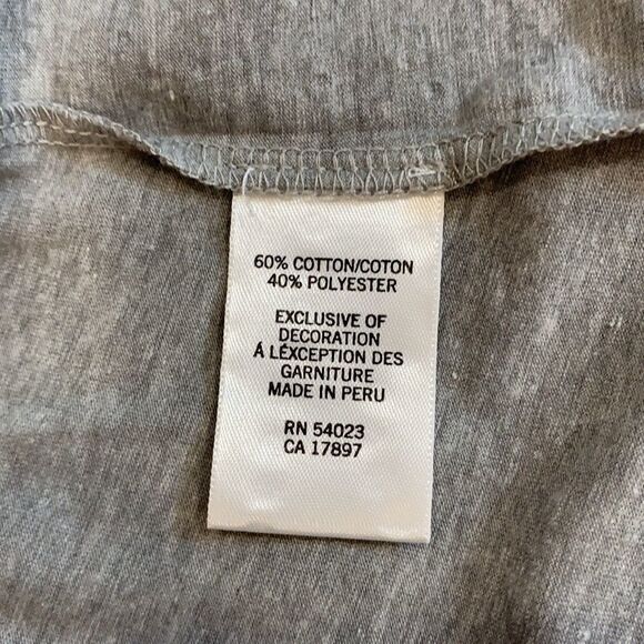 Banana Republic gray cotton blend beaded top size L - Picture 9 of 12